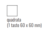 EKINEX EK-T1Q-COP kit 1 tasto Linea 71 quadrato (60X60) Metal HT colore copper