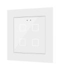ZENNIO ZVIF55X4VTGW Tastiera capacitiva Flat55, 4 Tasti, bianco brillante