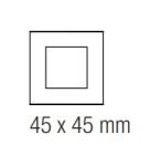 EKINEX EK-PQP-GB Placca quadrata metallo finestra 45x45mm