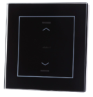 MDT BE-GTL10S.A1 KNX pulsante in vetro II Luce 1 volta, RGBW, nero, cieco BE-GTL10S.A1