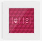 ZENNIO ZVI-F55X2 ZVI-F55X2 Flat 55 X2 Backlit capacitive touch switch (55 x 55 mm), 2 modules, custom 