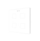 ZENNIO ZVI-F4-GW ZVI-F4-GW Flat 4 Backlit capacitive touch switch, 4 buttons, gloss white 