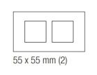 EKINEX EK-S2P-F Placca doppia 2 finestre 55X55 in NTM