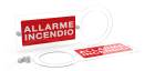 VENITEM 25.200.211 Cartello in plexiglass con scritta Allarme incendio